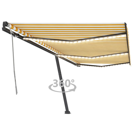 Manual Retractable Awning With Led