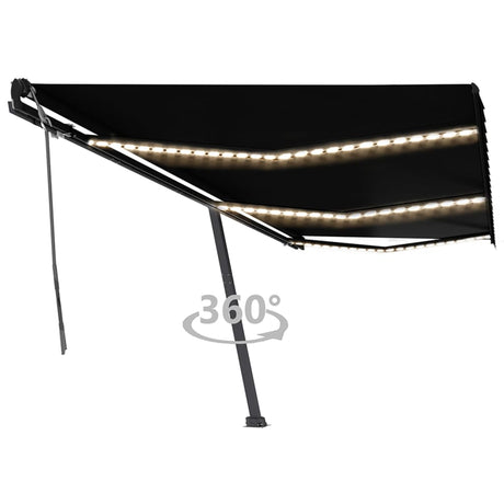 Manual Retractable Awning With Led