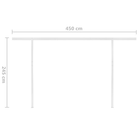 Manual Retractable Awning With Posts