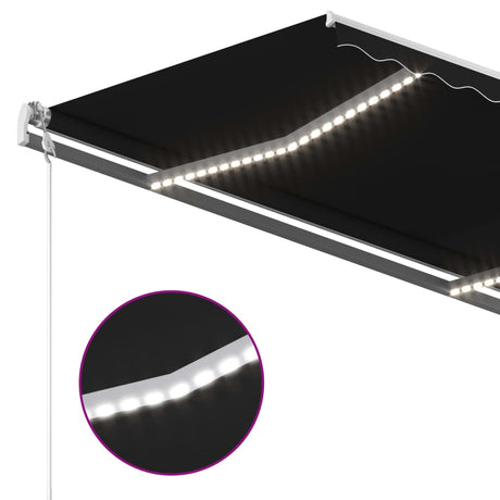 Manual Retractable Awning With Led