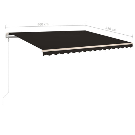 Manual Retractable Awning With Led