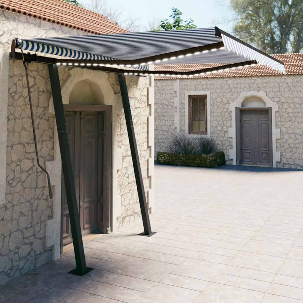 Manual Retractable Awning With Led