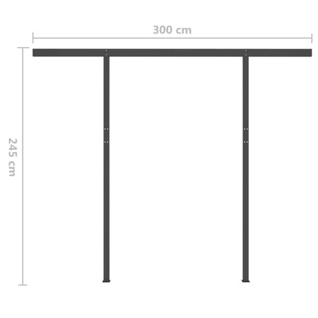 Manual Retractable Awning With Posts Orange And Brown
