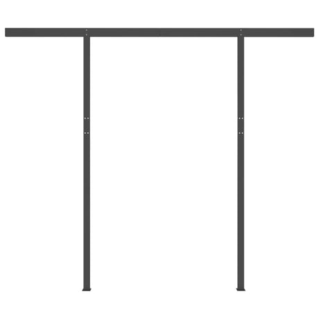 Manual Retractable Awning With Posts Orange And Brown
