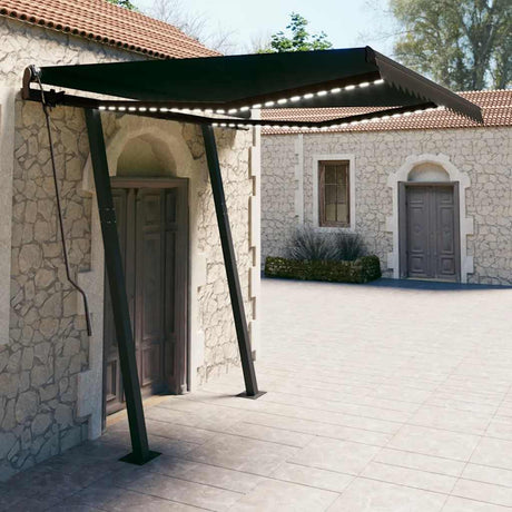 Manual Retractable Awning With Led