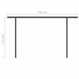 Manual Retractable Awning With Led