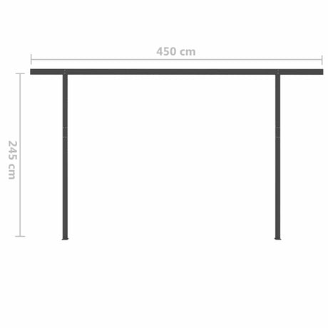 Manual Retractable Awning With Led