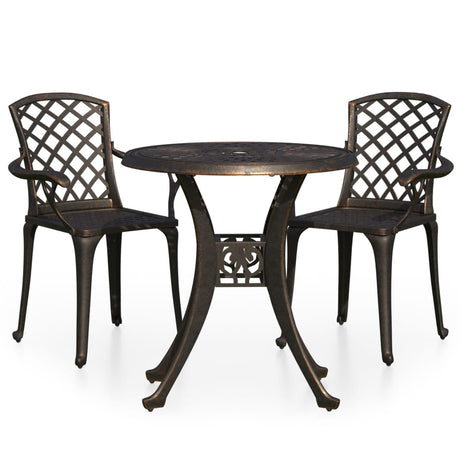 3 Piece Bistro Set Cast Aluminium