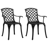 3 Piece Bistro Set Cast Aluminium Black