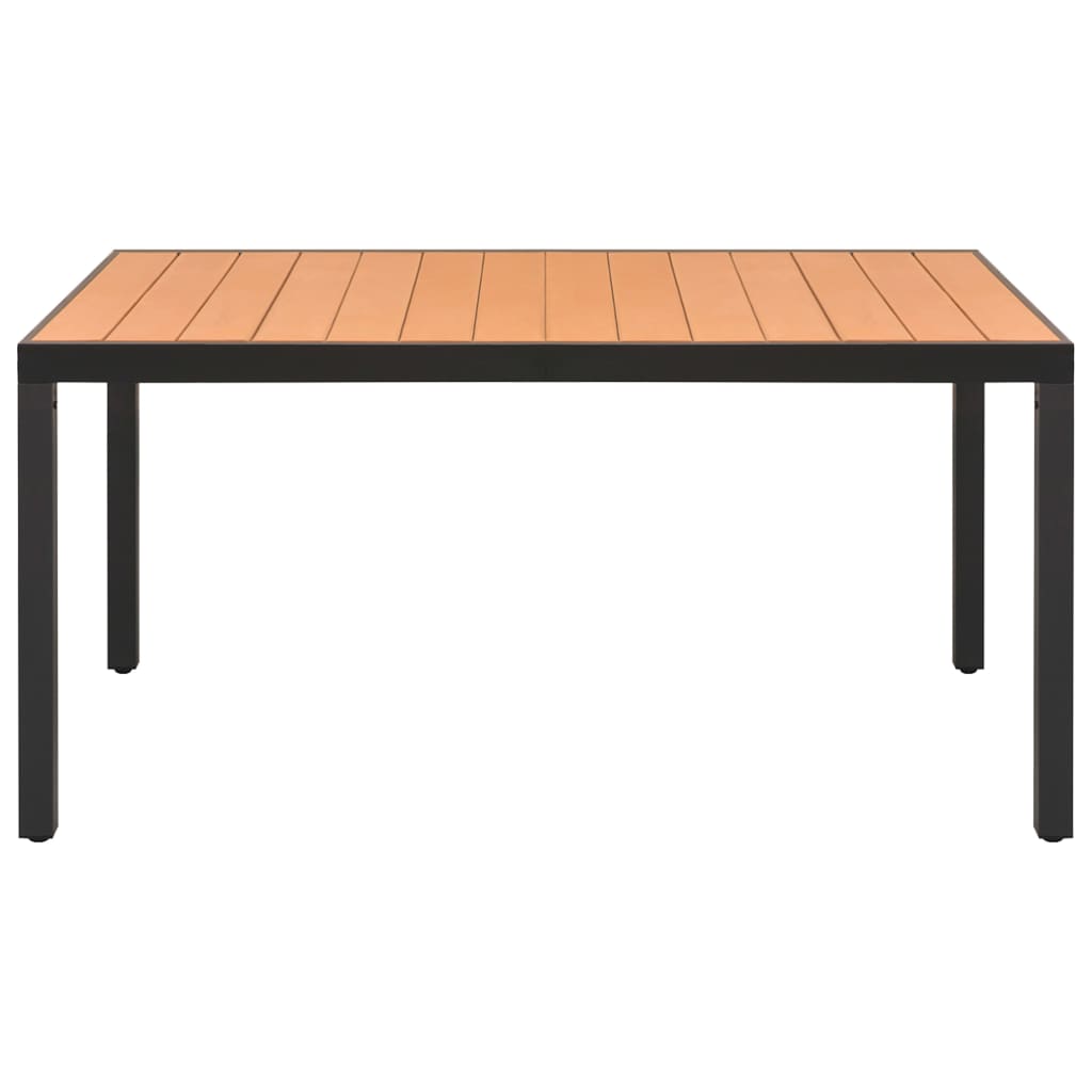 7 Piece Garden Dining Set Aluminium Black