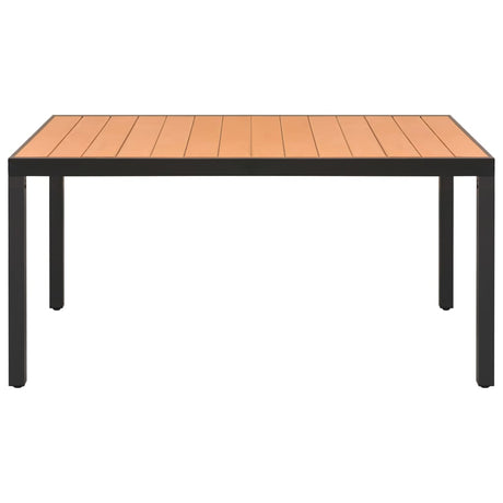 7 Piece Garden Dining Set Aluminium Black