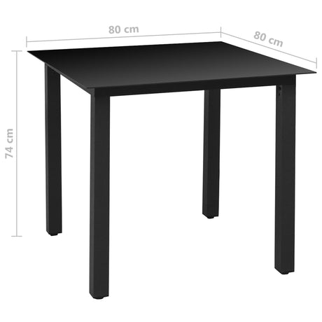 5 Piece Garden Dining Set Aluminium