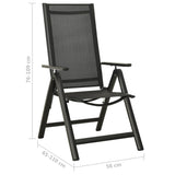 5 Piece Bistro Set Black And Anthracite
