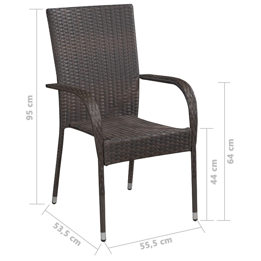 7 Piece Garden Dining Set Poly Rattan