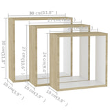 Wall Cube Shelves 3 Pcs