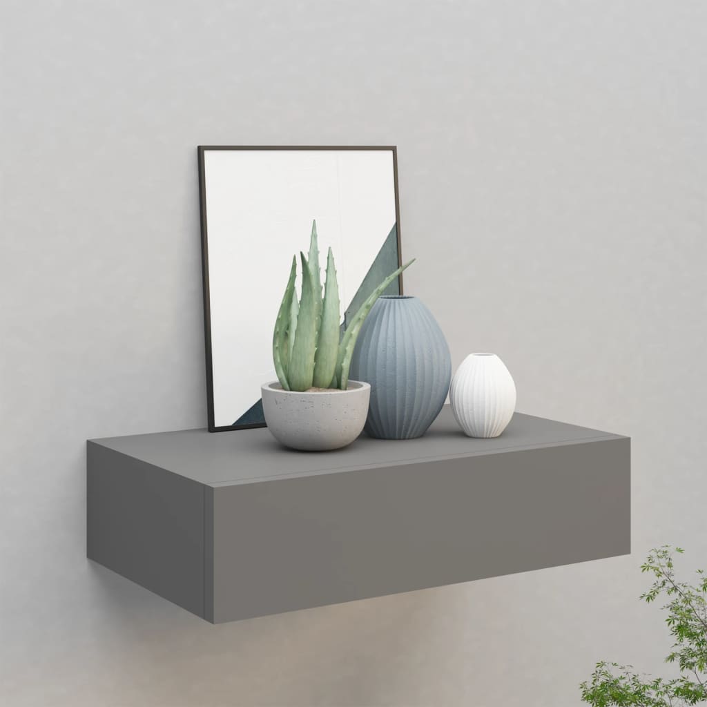 Wall-Mounted Drawer Shelf 40X23.5X10Cm Mdf