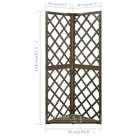 Corner Trellis 50X50X145 Cm Solid Fir Wood