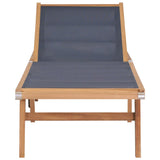 Folding Sun Loungers With Wheels 2 Pcs Solid Teak And Textilene