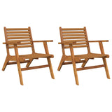 Garden Chairs 2 Pcs Solid Acacia Wood