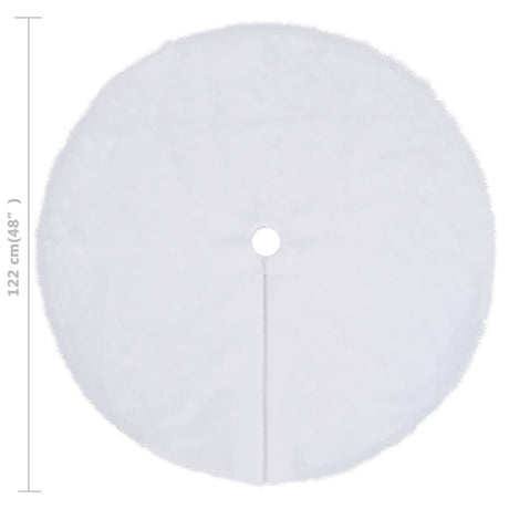 Christmas Tree Skirt White Faux