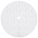 Luxury Christmas Tree Skirt White Faux