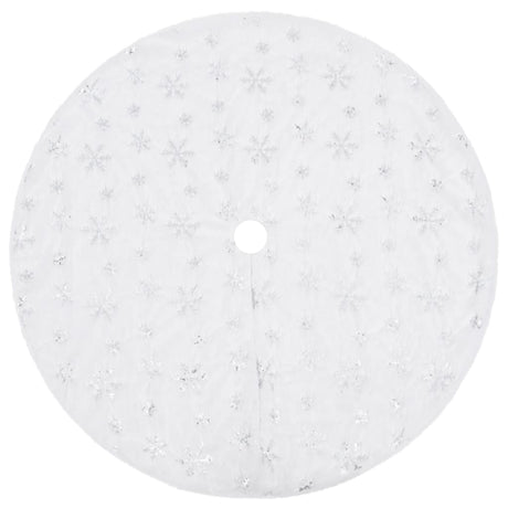 Luxury Christmas Tree Skirt White Faux