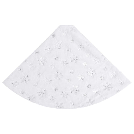 Luxury Christmas Tree Skirt White Faux