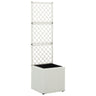 Trellis Raised Bed With 3 Pots Poly Rattan