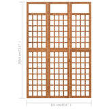 3-Panel Room Divider/Trellis Solid Fir Wood 121X180.5 Cm