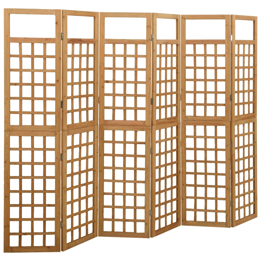 3-Panel Room Divider/Trellis Solid Fir Wood 121X180.5 Cm