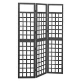 3-Panel Room Divider/Trellis Solid Fir Wood 121X180.5 Cm