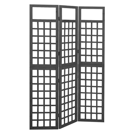 3-Panel Room Divider/Trellis Solid Fir Wood 121X180.5 Cm