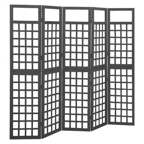 3-Panel Room Divider/Trellis Solid Fir Wood 121X180.5 Cm