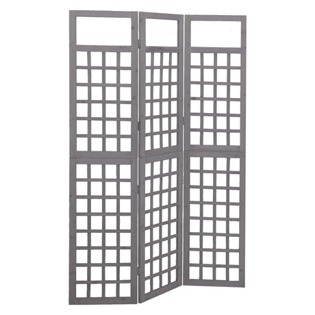 3-Panel Room Divider/Trellis Solid Fir Wood 121X180.5 Cm