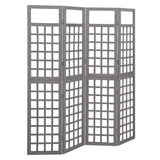3-Panel Room Divider/Trellis Solid Fir Wood 121X180.5 Cm