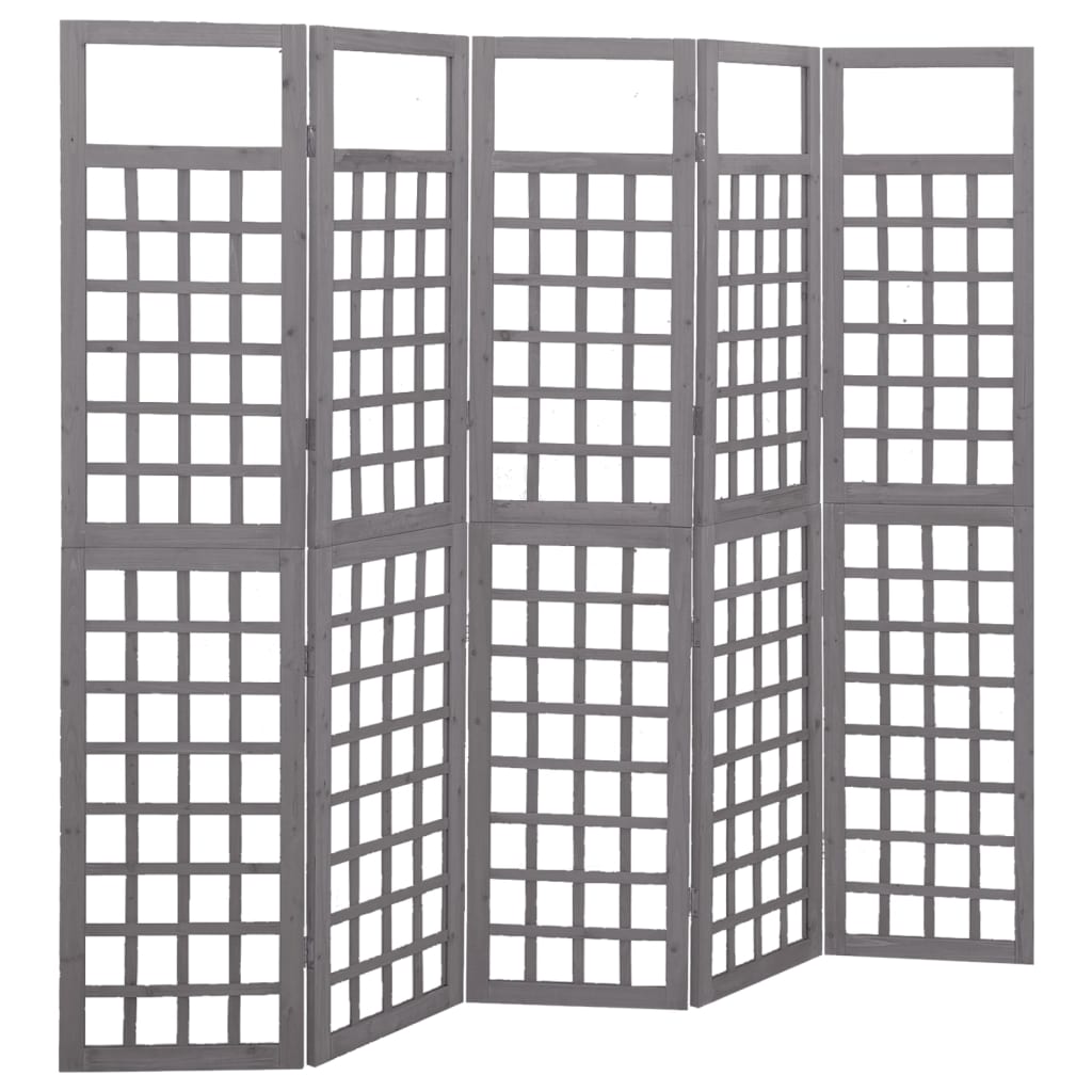 3-Panel Room Divider/Trellis Solid Fir Wood 121X180.5 Cm