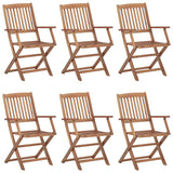 Folding Outdoor Chairs 2 Pcs Solid Acacia Wood