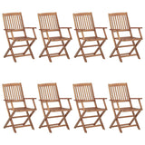 Folding Outdoor Chairs 2 Pcs Solid Acacia Wood