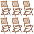 Folding Outdoor Chairs 2 Pcs Solid Acacia Wood