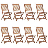 Folding Outdoor Chairs 2 Pcs Solid Acacia Wood