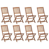 Folding Outdoor Chairs 2 Pcs Solid Acacia Wood