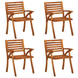 Garden Chairs 8 Pcs Solid Acacia Wood
