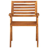 Garden Chairs 8 Pcs Solid Acacia Wood