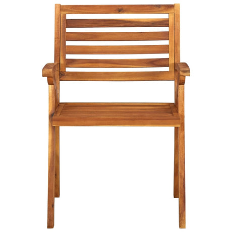 Garden Chairs 8 Pcs Solid Acacia Wood