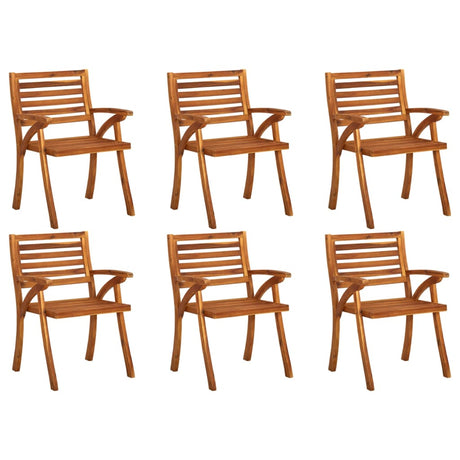 Garden Chairs 8 Pcs Solid Acacia Wood