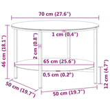 Tea Table 70 Cm Tempered Glass