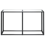 Console Table Transparent 140x35x75.5cm Tempered Glass