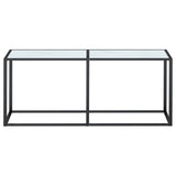 Console Table White Marble 180x35x75.5cm Tempered Glass