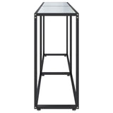 Console Table White Marble 180x35x75.5cm Tempered Glass