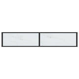 Console Table White Marble 180x35x75.5cm Tempered Glass